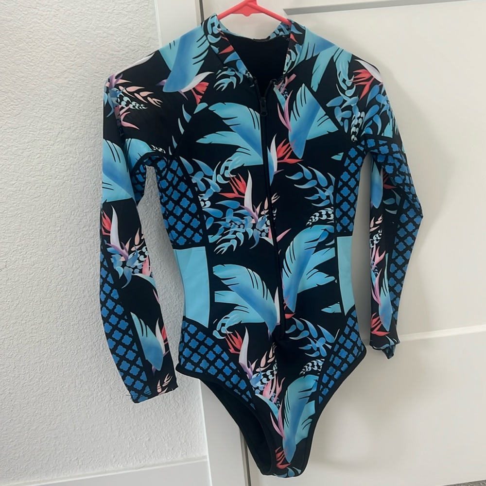 One Piece Long Sleeve Swim Suit